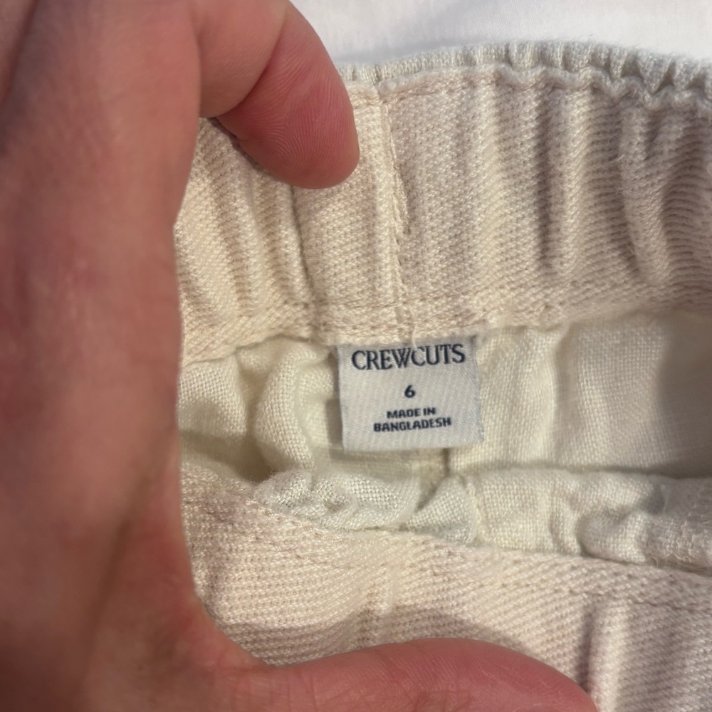 Crewcuts Boys Outfit - Blue Paisley Button-Up Top and Linen Shorts - Picture 12 of 14